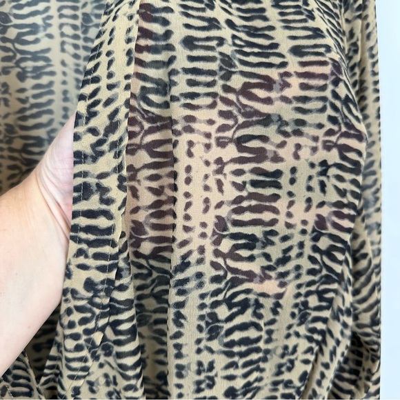 Lauren Ralph Lauren Silk Animal Print Blouse L - Picture 5 of 11